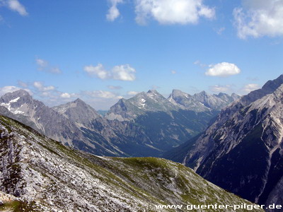 Blick auf die Karwendelkette nach Nord-Osten