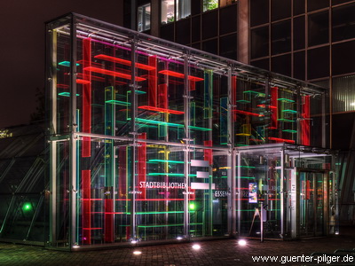 Lichtinstallation Stadtbibliothek Essen