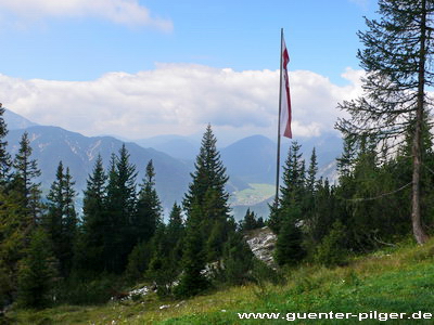 Blick von der Pleisenhütte Richtung Scharnitz