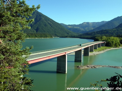 Sylvensteinstausee in Oberbayern