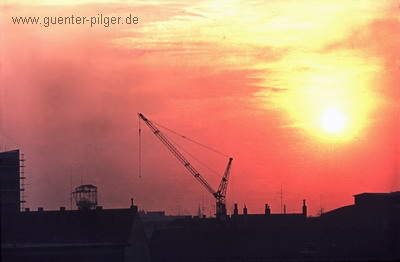 1963 Essen Hindenburgstrasse, Sonnenuntergang