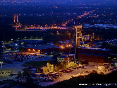 Blick von der Halde Haniel auf die Zeche Prosper Haniel