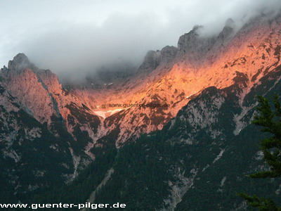 Alpenglühen am Karwendel