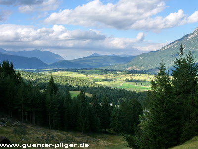 Landschaft nördlich von Mittenwald Richtung Krün