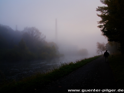 Ruhr bei Horst in der Morgendämmerung