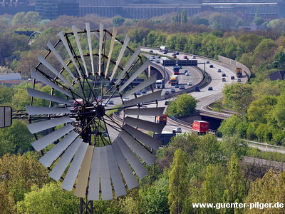 Aussicht vom Hochofen auf die A42