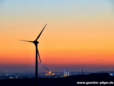 Hoheward Blick nach Westen im Abendrot