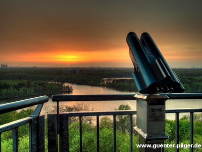 Sonnenuntergang Sechs-Seen-Platte, Duisburg