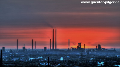 Sonnenuntergang in Duisburg-Marxloh