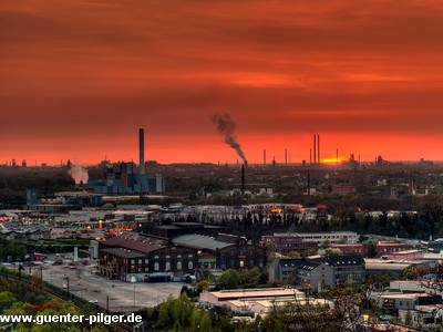 Sonnenuntergang in Duisburg-Marxloh