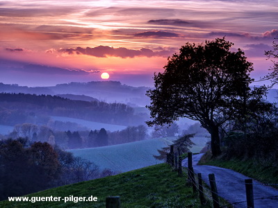 Sonnenuntergang in Essen-Heidhausen