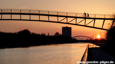 Sonnenuntergang an der Ripshorster Brücke