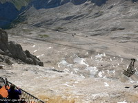 Blick nach unten auf das Zugspitzplatt